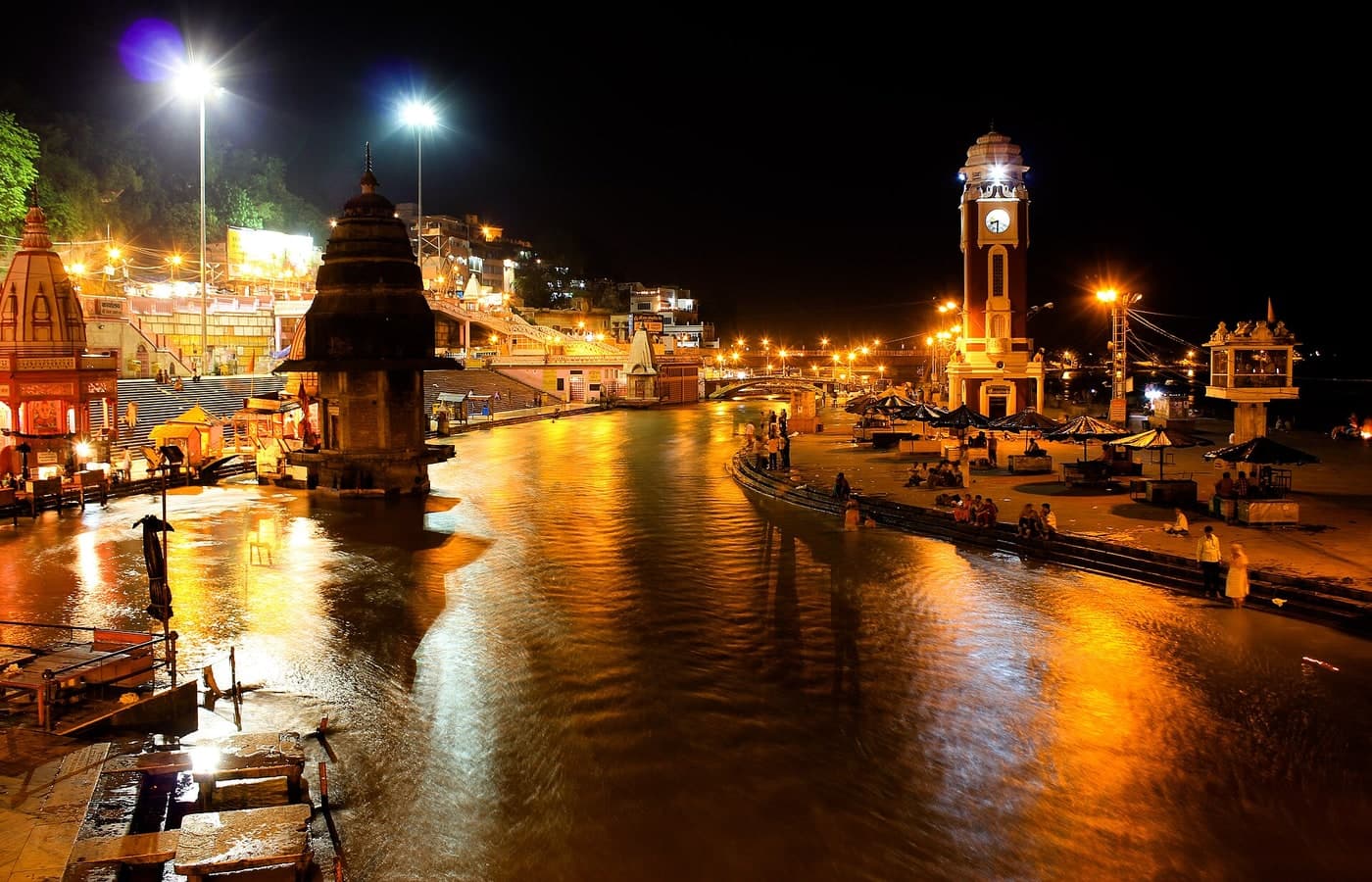 Ganga riverfront at Haridwar and Rishikesh
