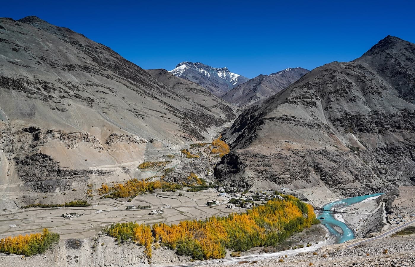 Scenic valley landscape in Jammu and Kashmir