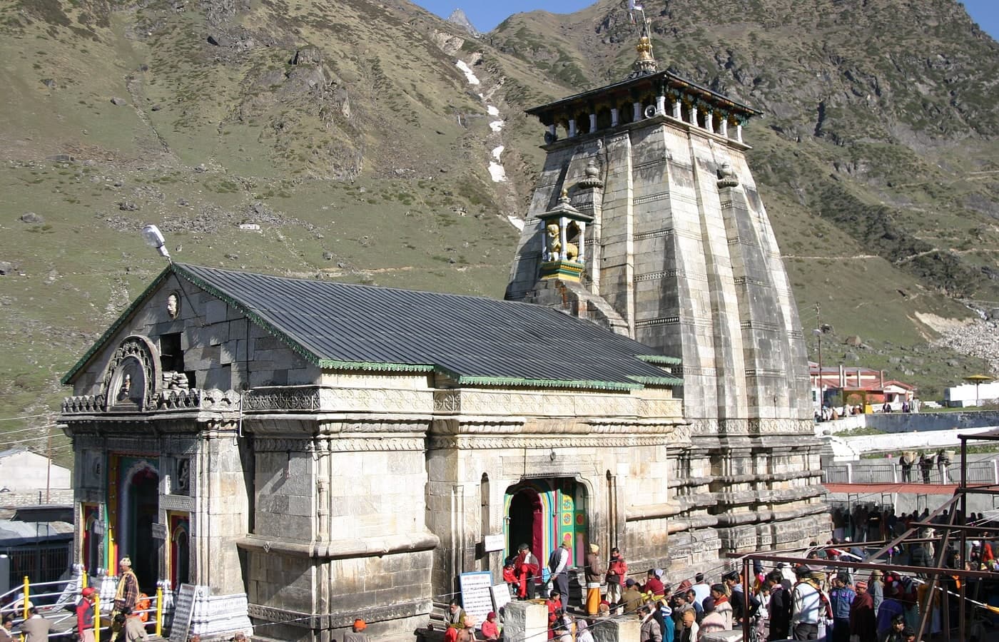 Kedarnath temple area in the Himalayas