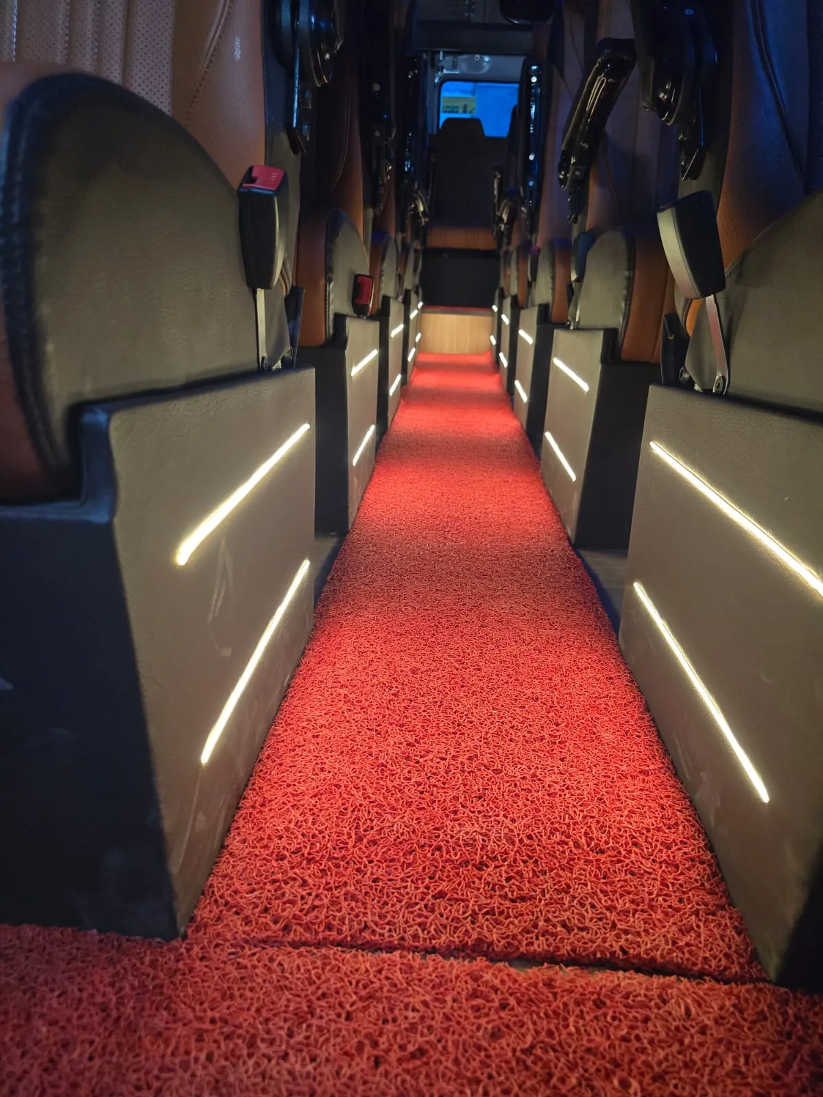 USB charging points inside Force Traveller